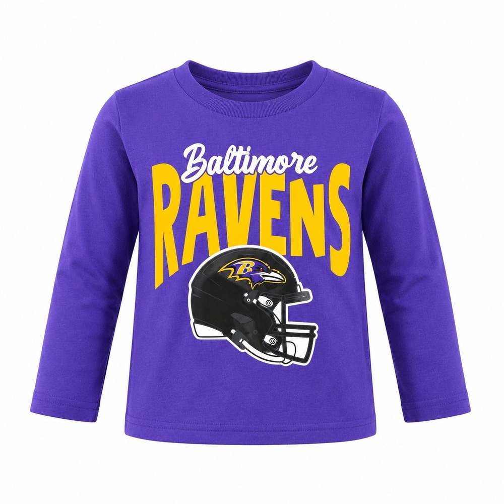 NFL Baltimore Ravens Purple Long Sleeve T-Shirt Toddler 2T NEW sportswear school